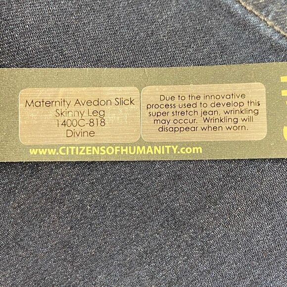 NWT CITIZENS OF HUMANITY Avedon Slick SKINNY MATERNITY Devine 28 - Picture 2 of 8